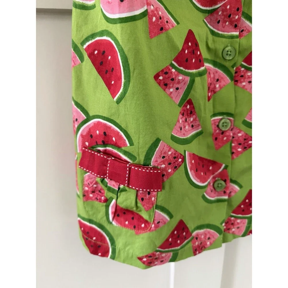 NEW With Tags Crazy 8 Girls Summer Watermelon Shirt Blouse Tank With Bows Sz 7-8